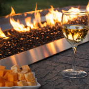 48-Inch Stainless Steel Outdoor Linear Fire Pit with Multicolor LED Lighting