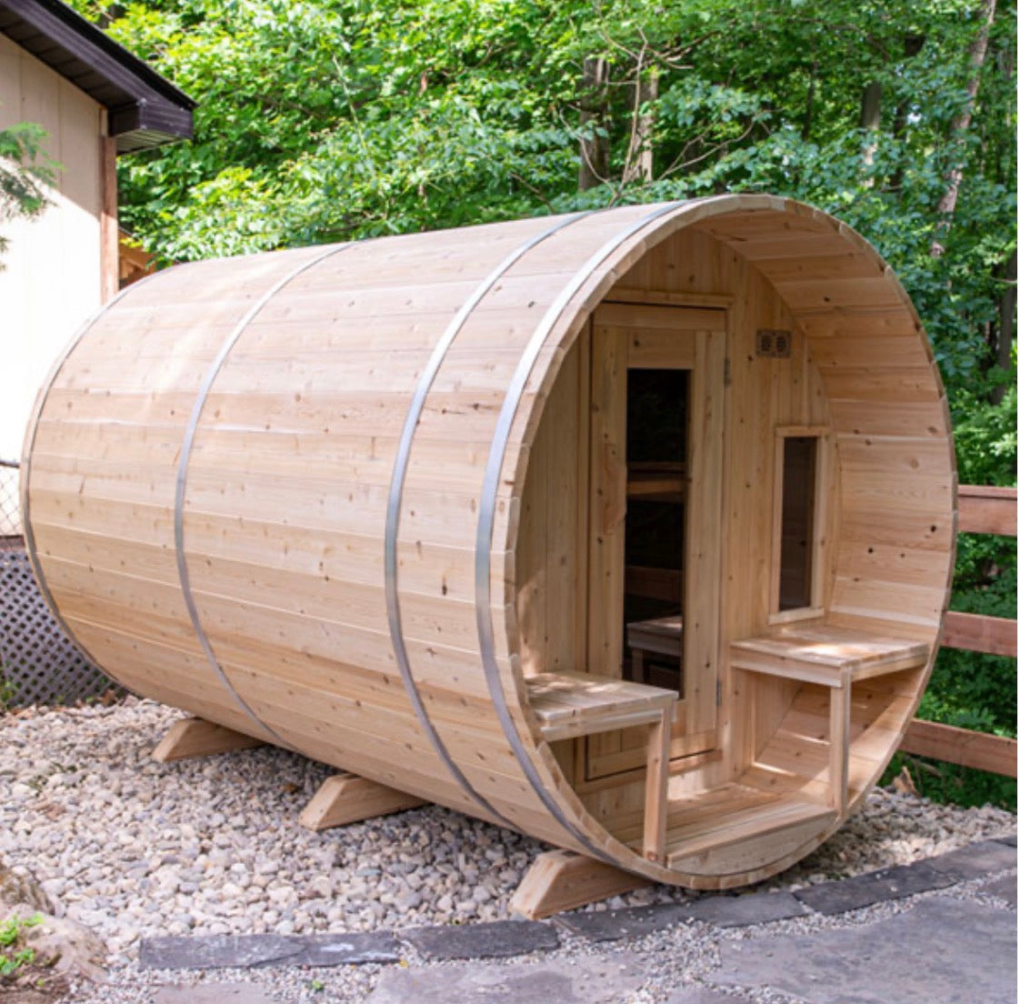 CT Tranquility Barrel Sauna- Outdoor