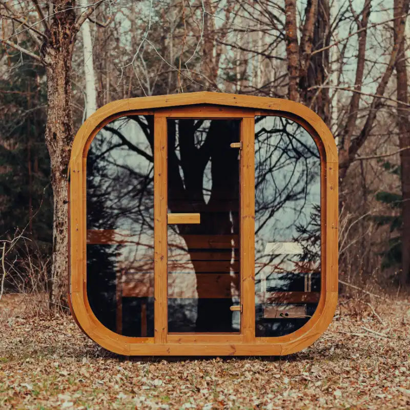 MW16 4-Person Outdoor Sauna | Scandinavian Thermowood | Mande Spa USA