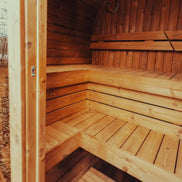 MW16 4-Person Outdoor Sauna | Scandinavian Thermowood | Mande Spa USA