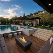 Outdoor Stainless Steel Linear Fire Pit-60”