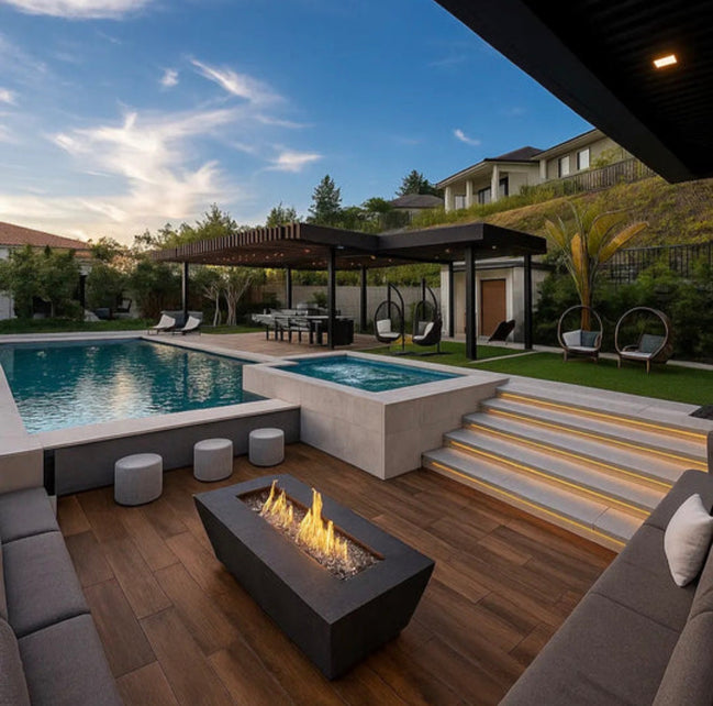 Outdoor Stainless Steel Linear Fire Pit-60”