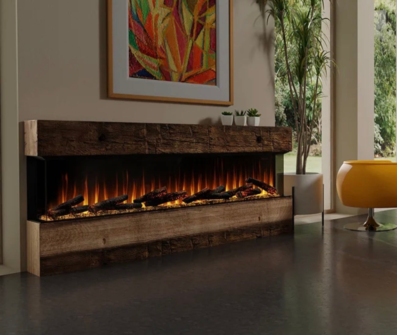 Ignite Ultra Linear Electric Fireplace  — 74”
