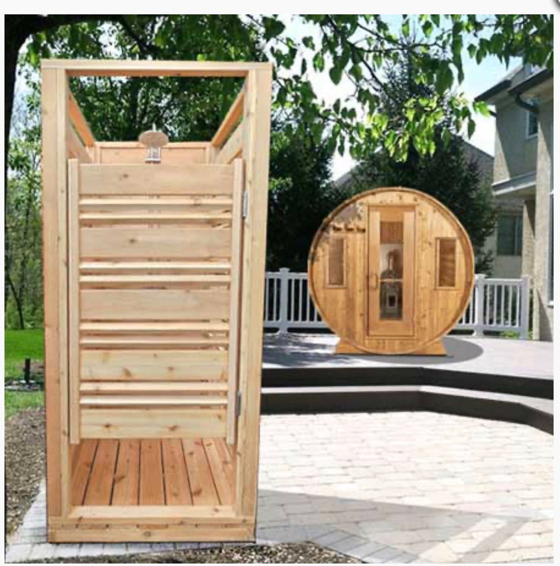 Cloudburst Outdoor Shower – Red Cedar | Canadian Timber Collection