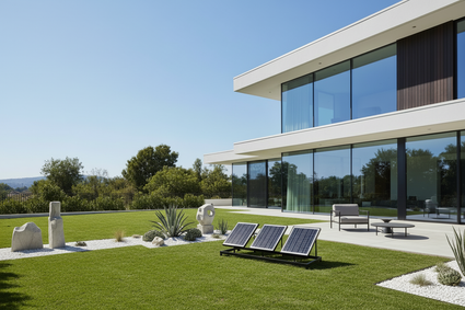 make the image in a 3:1 ratio and the solar panels more vivisble